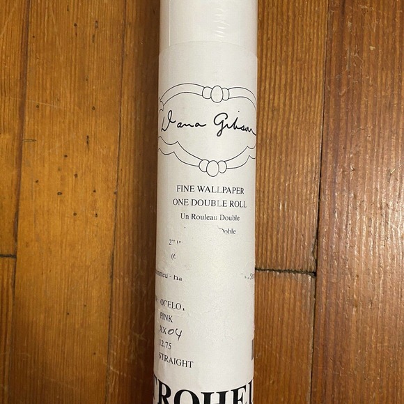 Dana Gibson ocelot white pink leopard print wallpaper double roll 27 in x 30 ft - Picture 4 of 8